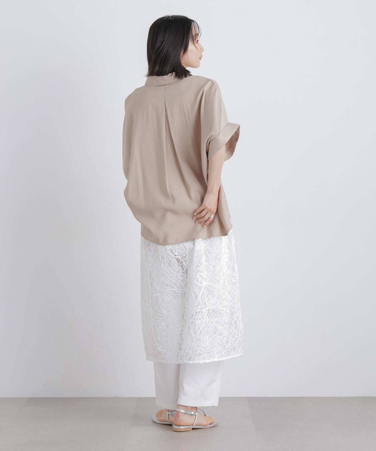 刺繍レースラップスカート 6736130311