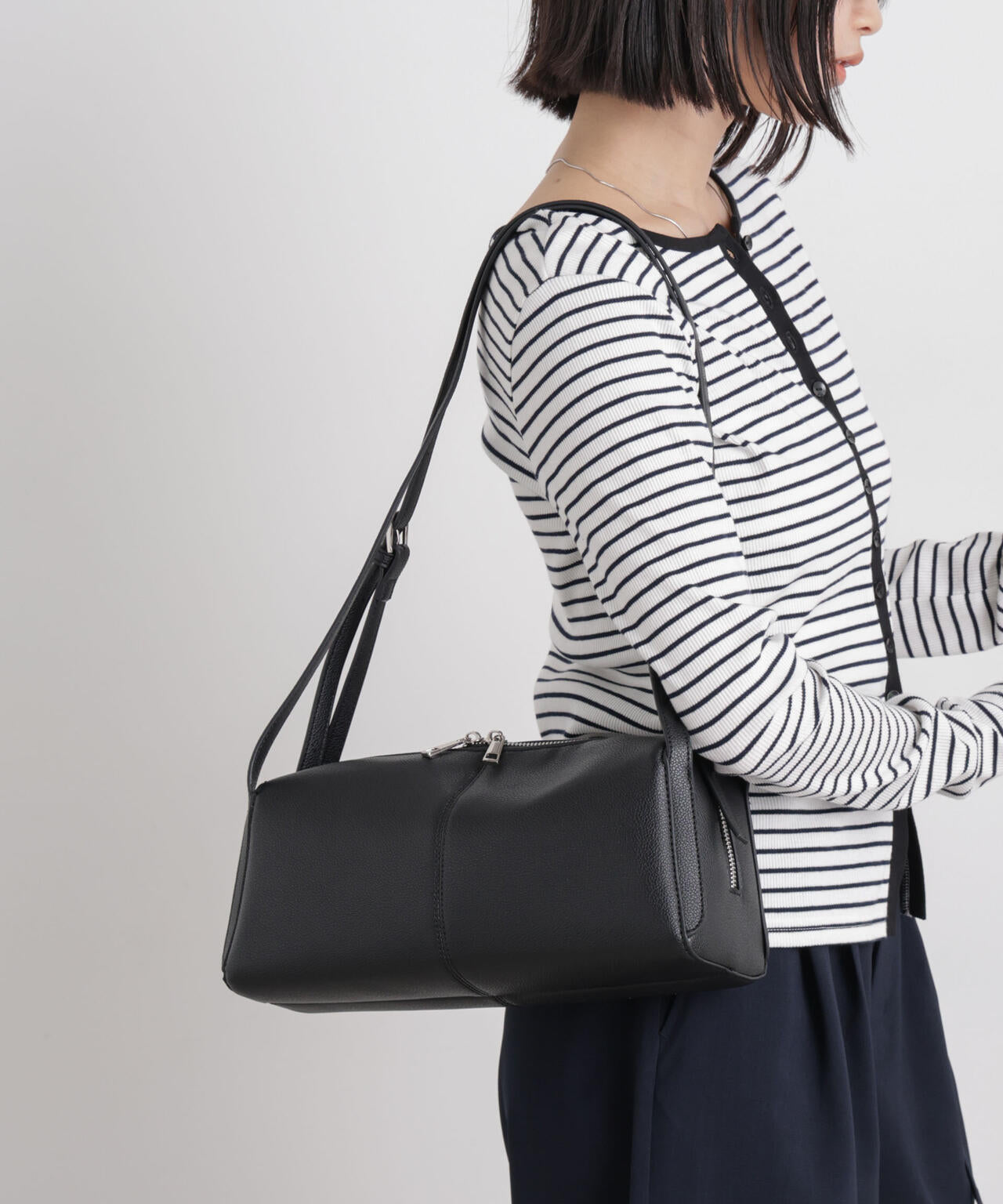 ツーハンドルスクエアショルダー＆ボディーバッグ