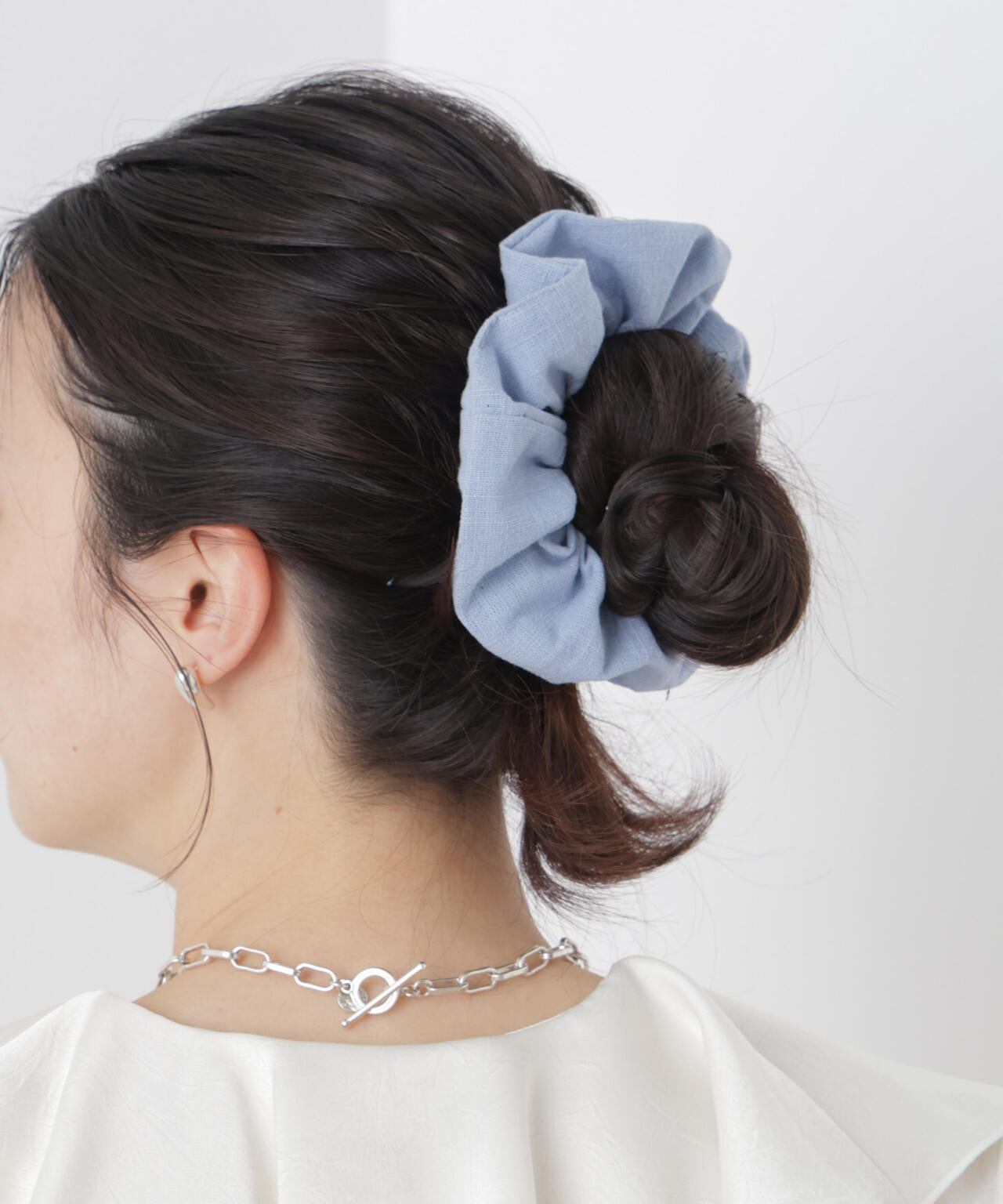 リネンライクファブリックシュシュ