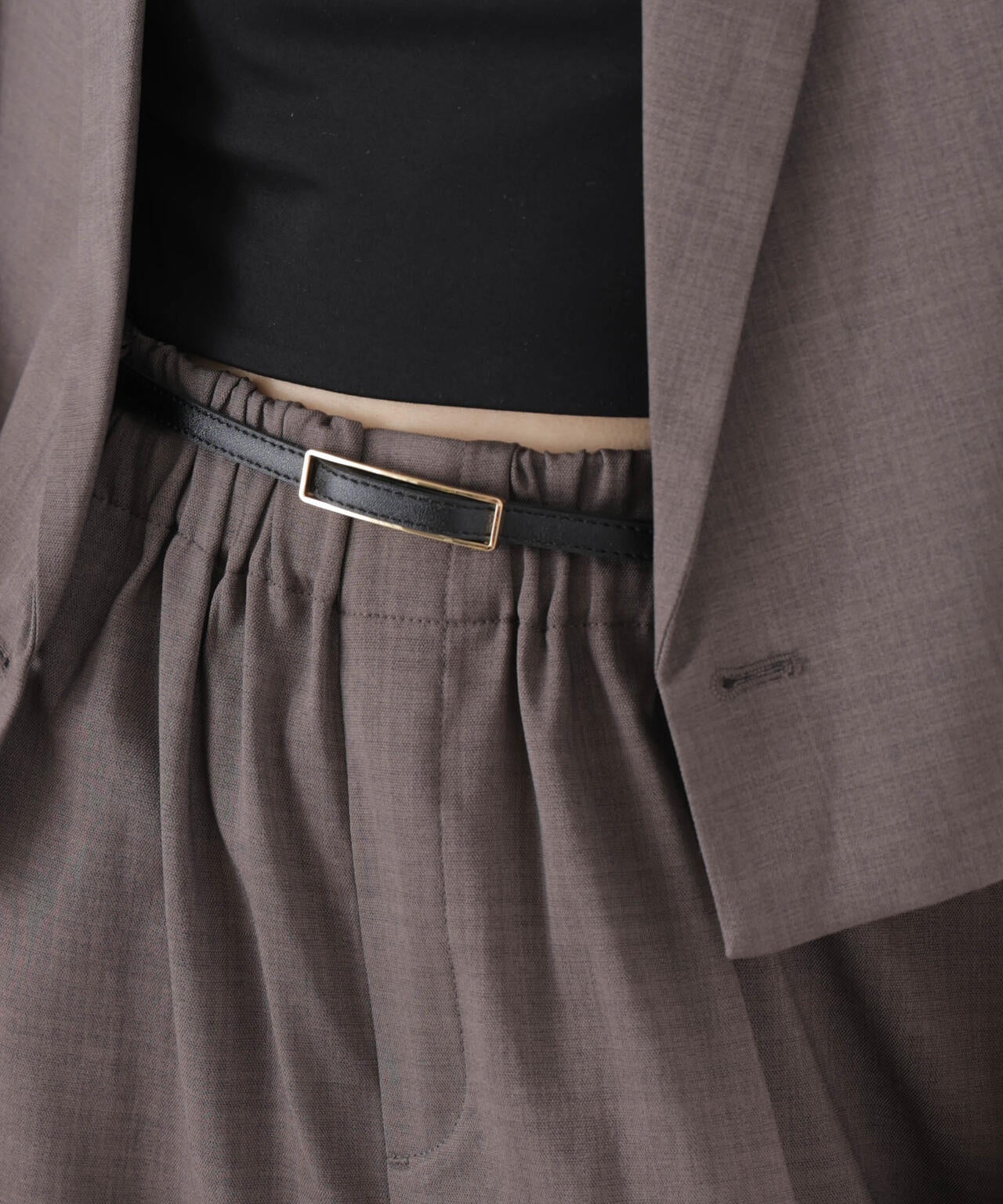 無段階調整 レクタングル型バックルベルト