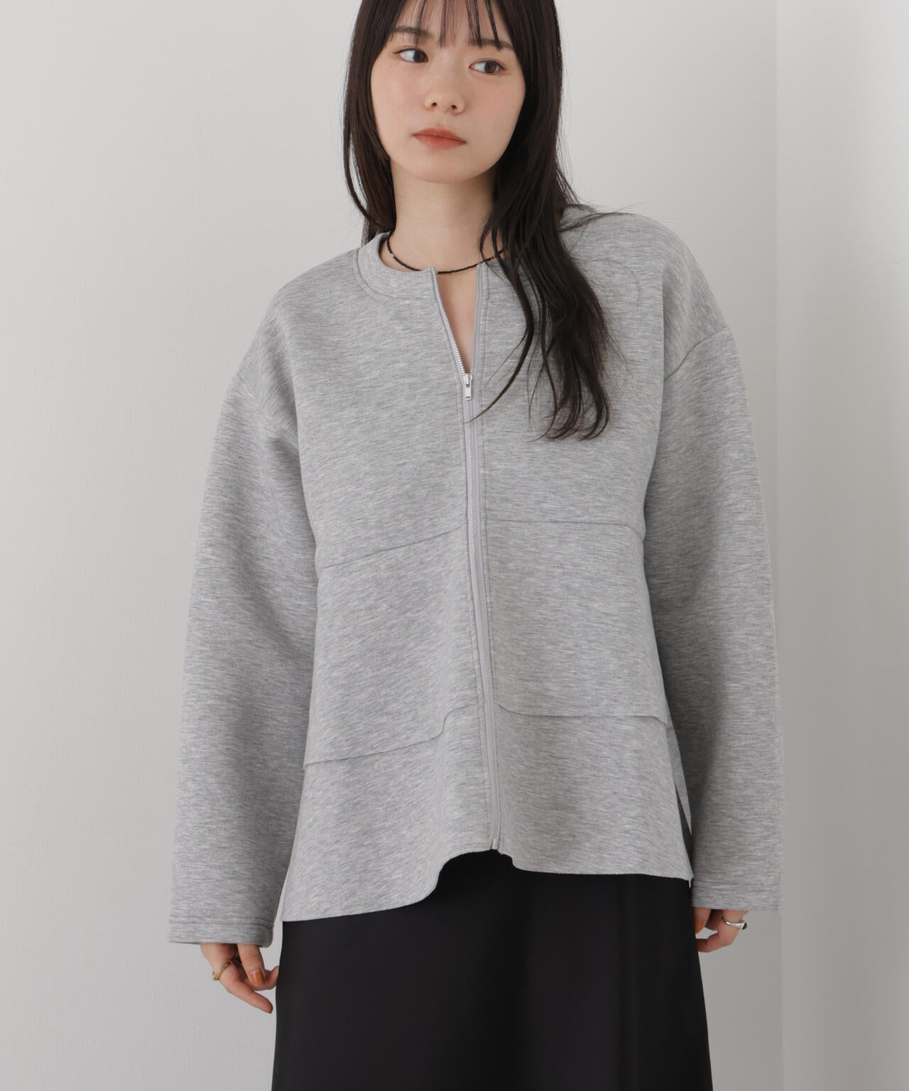 ダンボールカットフリルデザインジップジャケット 6736216303