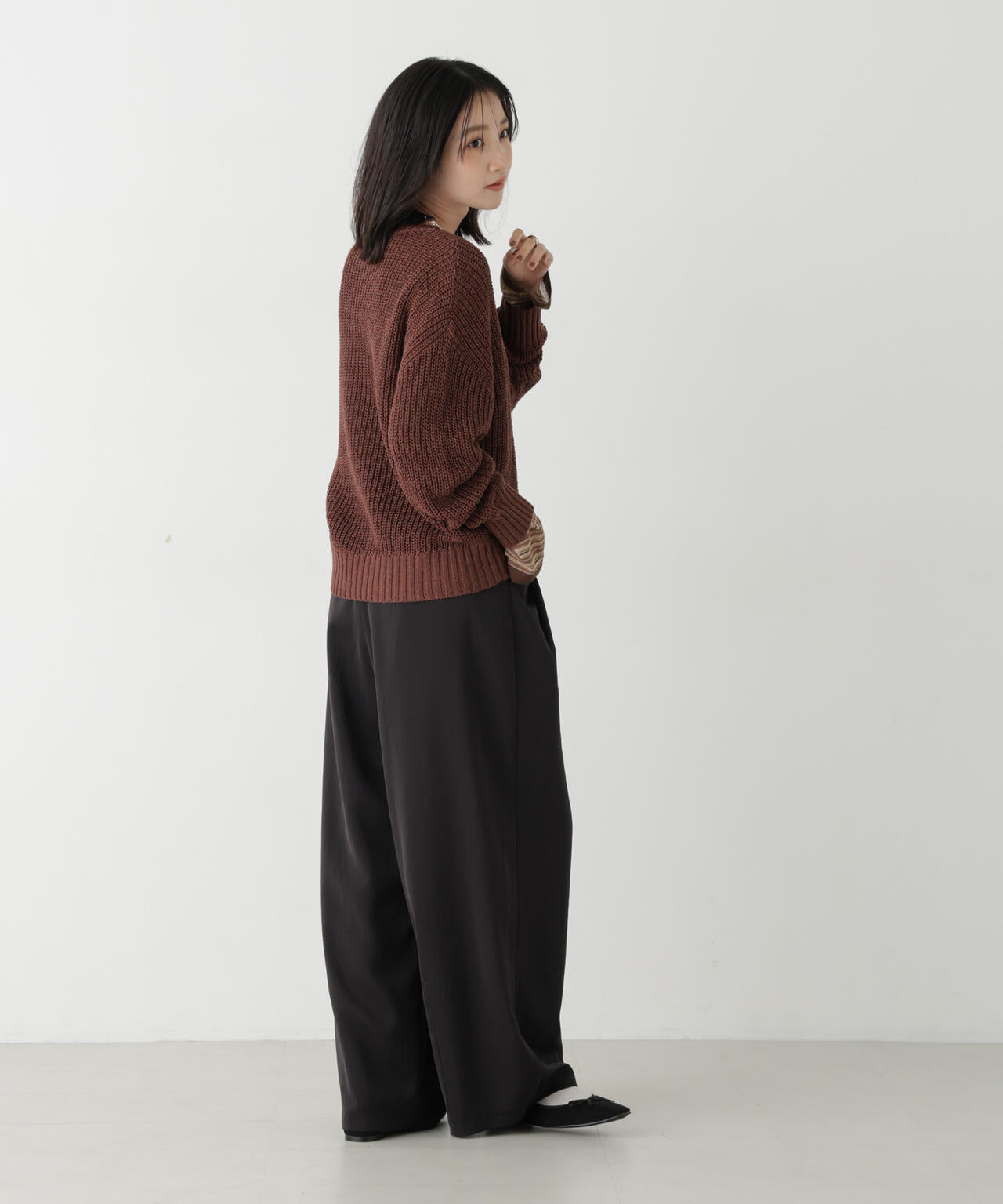 ロービングクルーネックルーズニット 6736222335