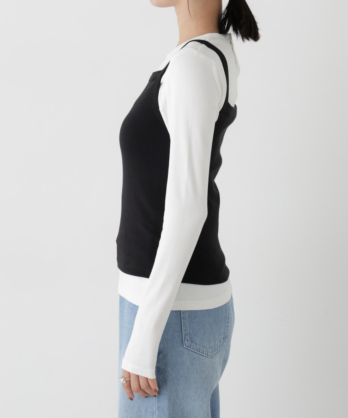 WEB限定/ロンT×キャミ カットレイヤードアンサンブルセット 6736223309