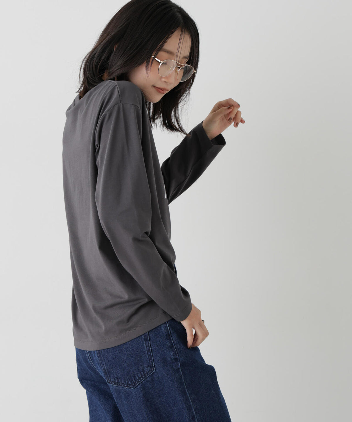 UVカット機能付ロゴプリントロングTシャツ 6736223314