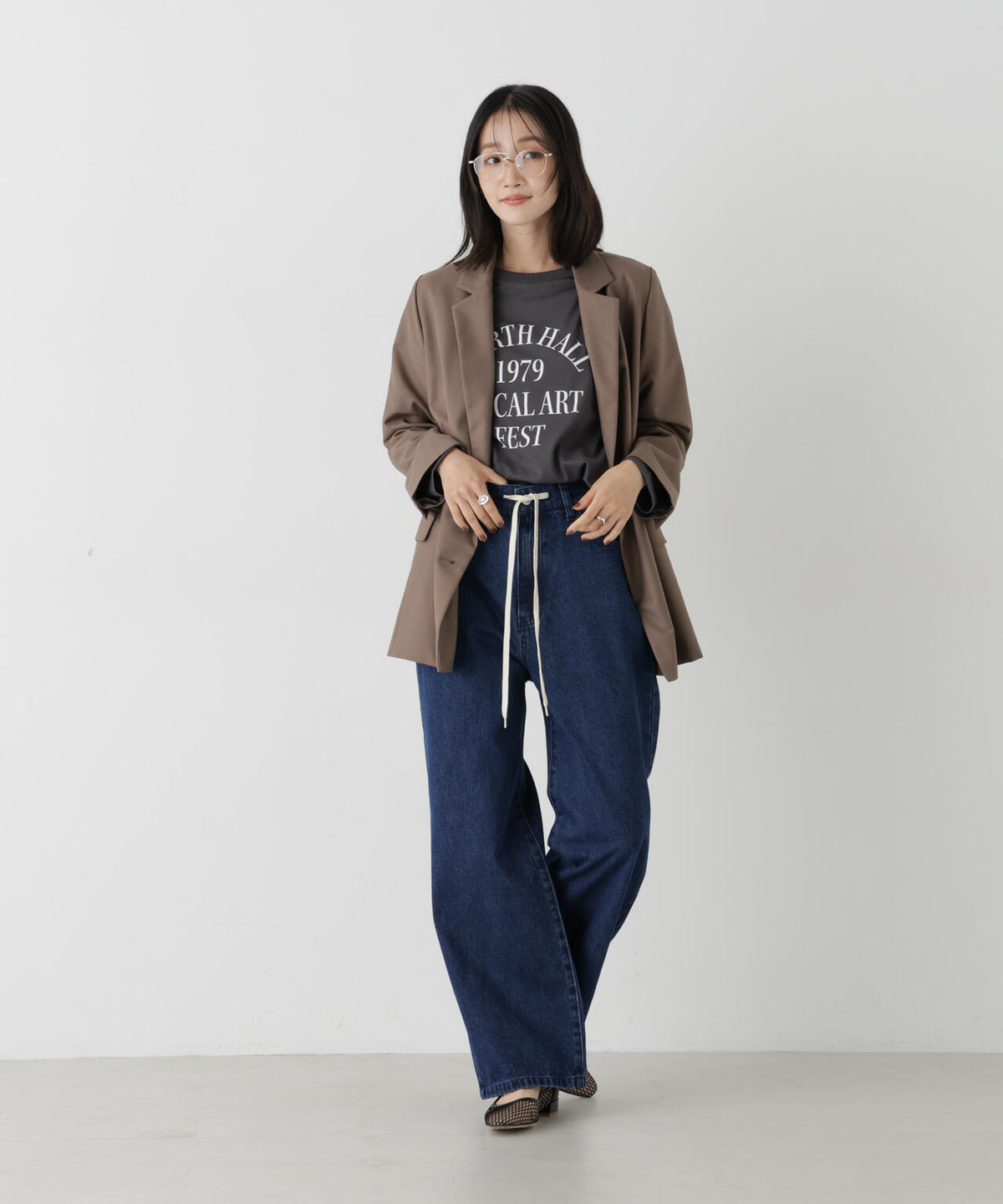 UVカット機能付ロゴプリントロングTシャツ 6736223314