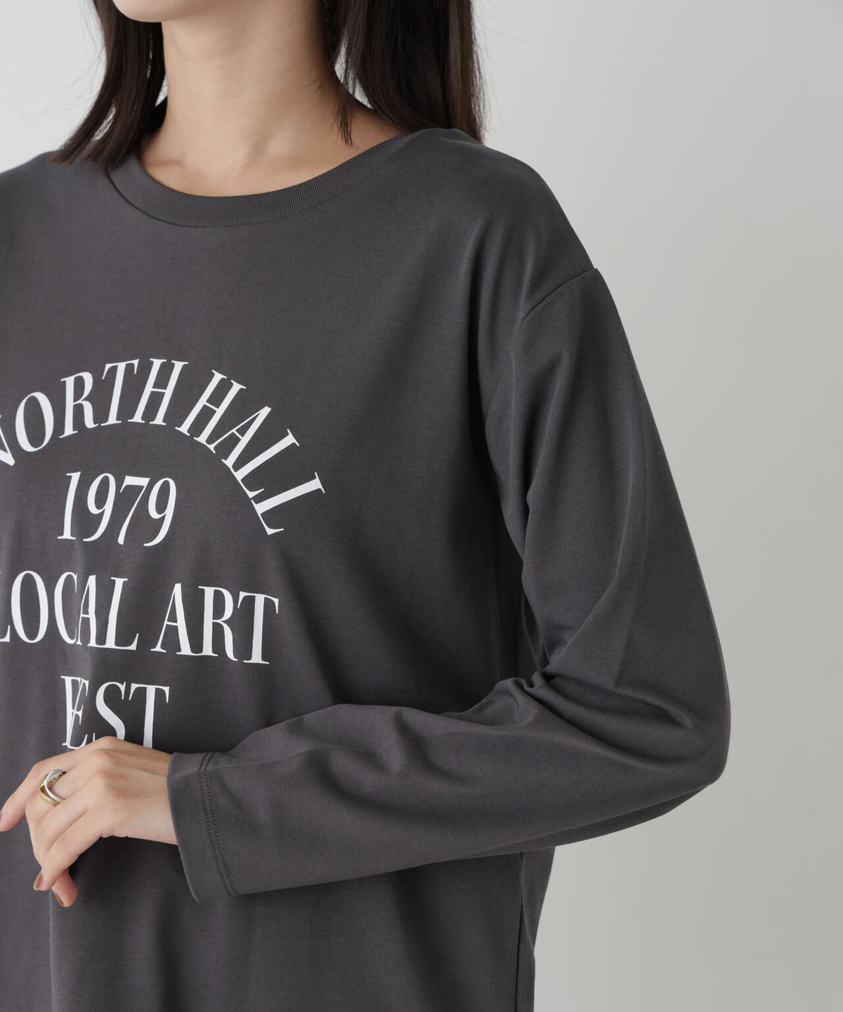 UVカット機能付ロゴプリントロングTシャツ 6736223314