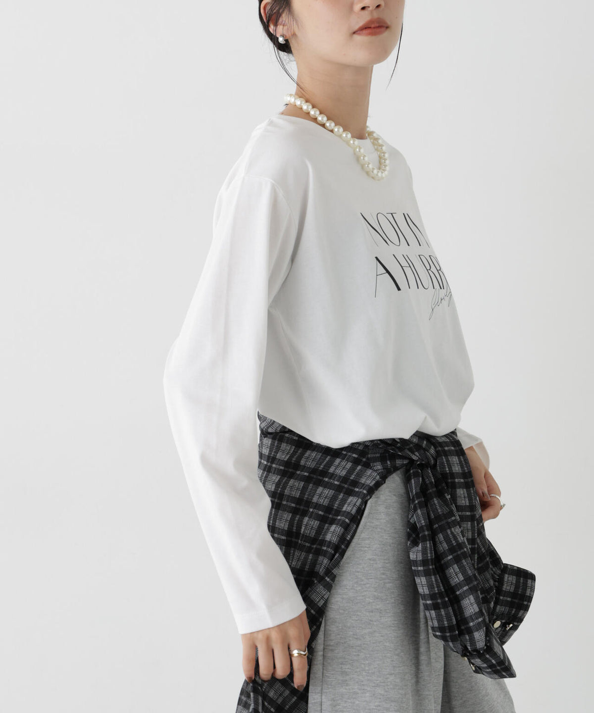 UVカット機能付ロゴプリントロングTシャツ 6736223314