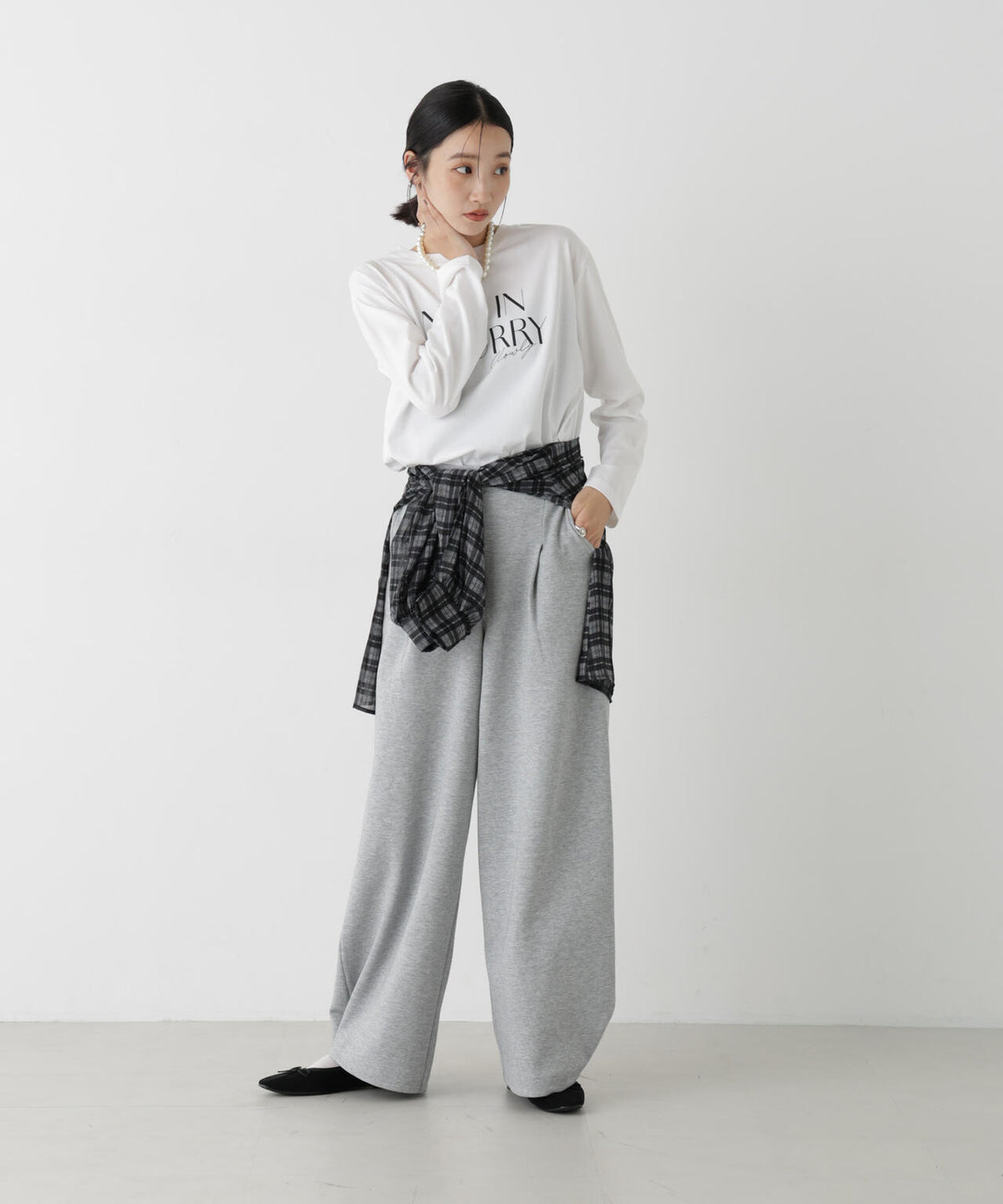 UVカット機能付ロゴプリントロングTシャツ 6736223314
