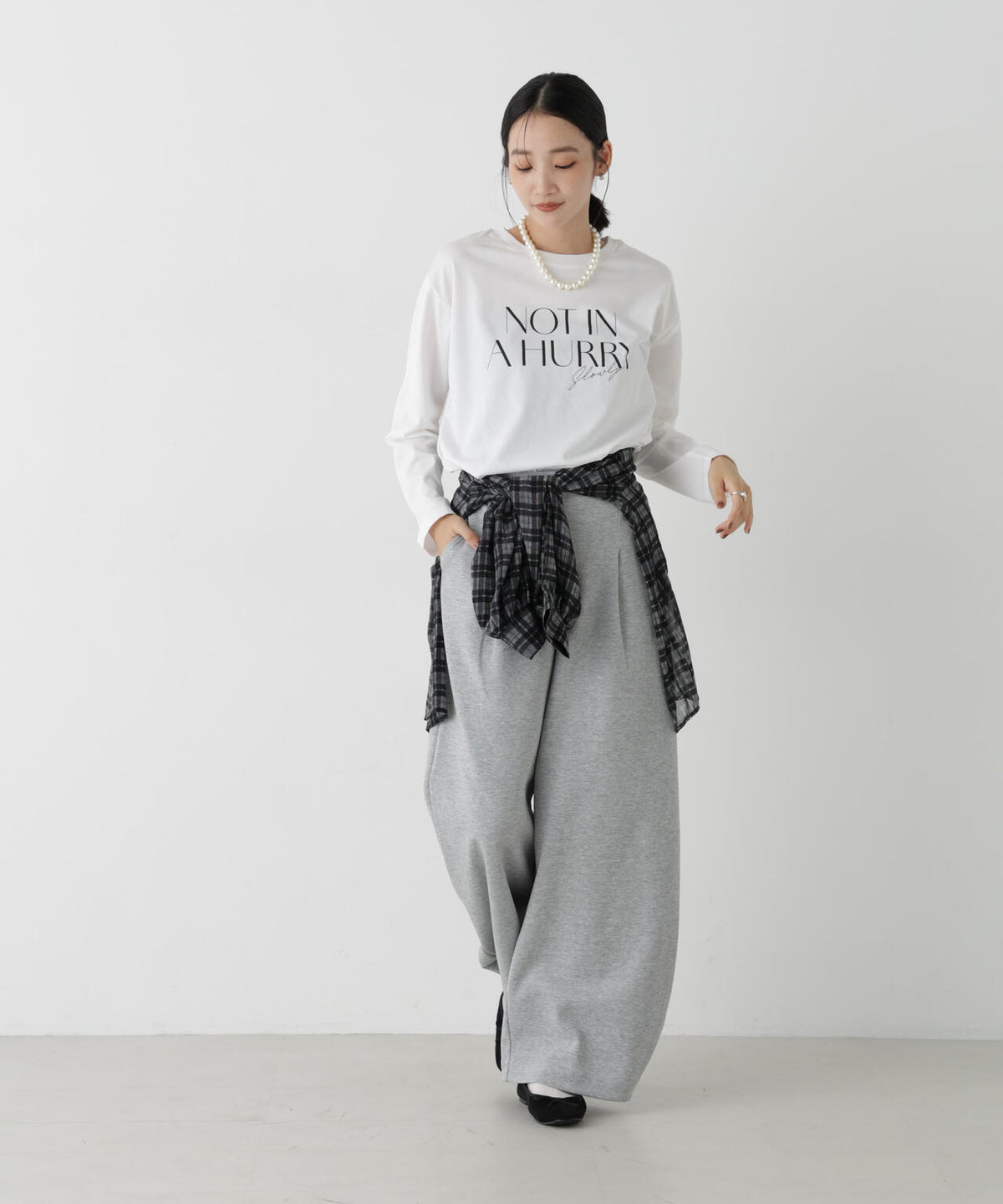UVカット機能付ロゴプリントロングTシャツ 6736223314