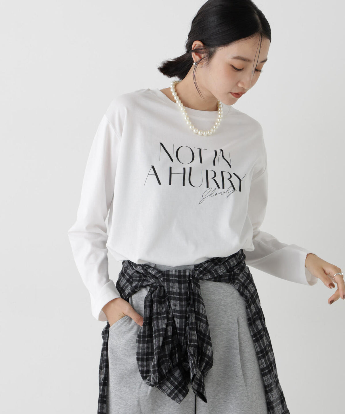 UVカット機能付ロゴプリントロングTシャツ 6736223314