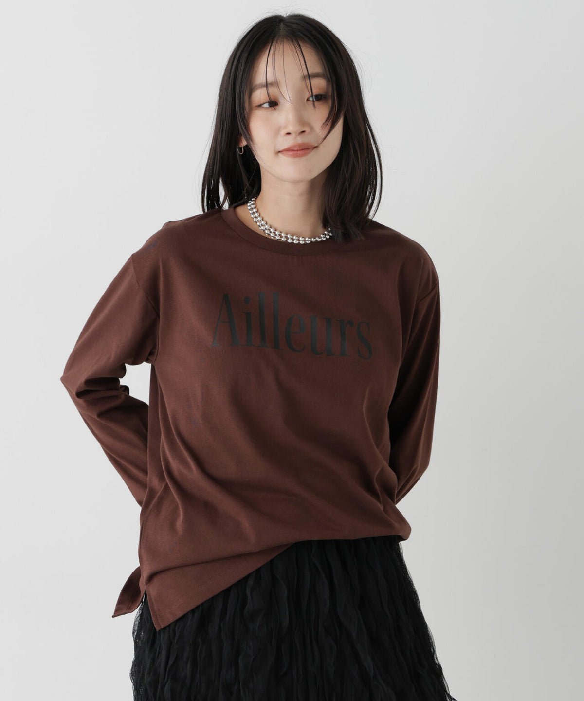 UVカット機能付ロゴプリントロングTシャツ 6736223314