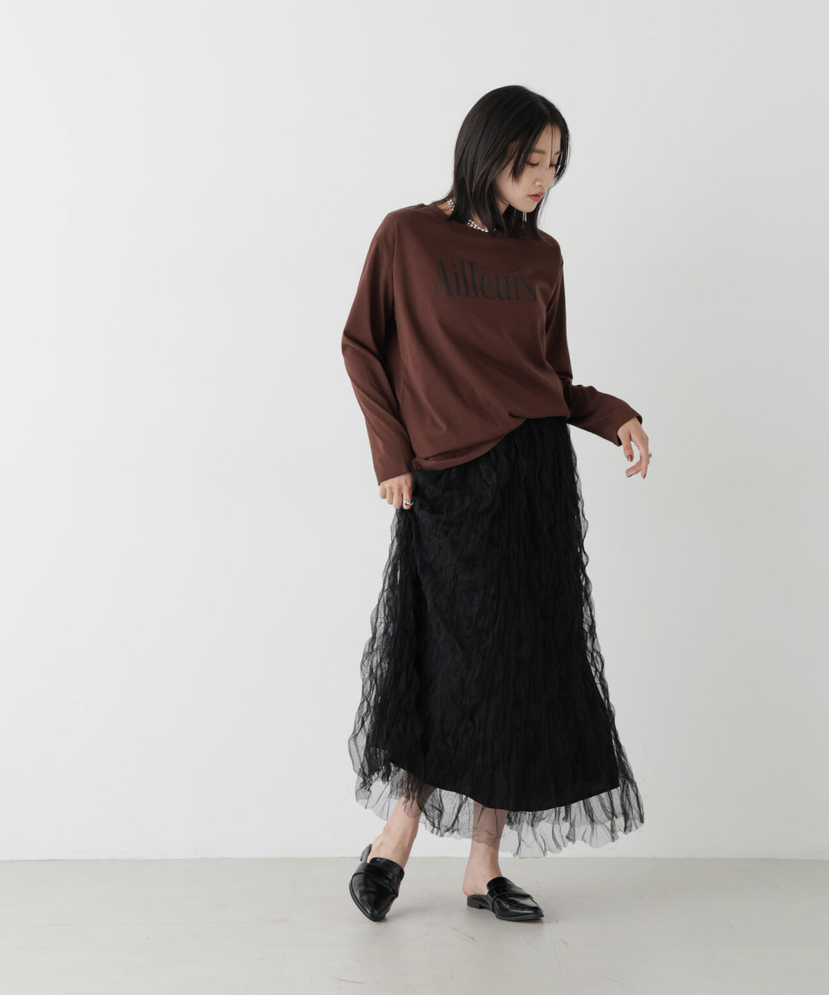 UVカット機能付ロゴプリントロングTシャツ 6736223314