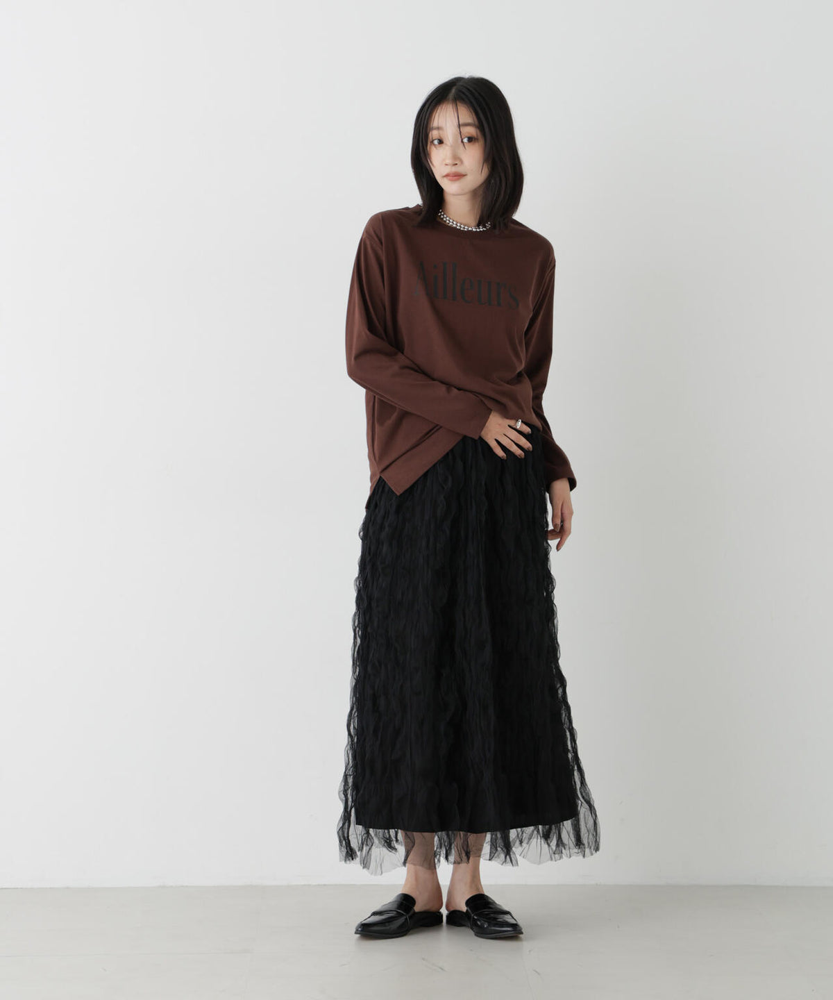 UVカット機能付ロゴプリントロングTシャツ 6736223314