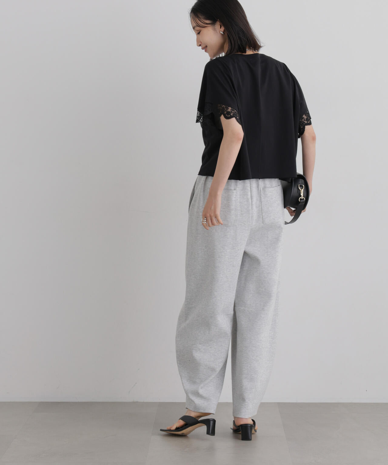 接触冷感ダンボールカットカーブシルエットパンツ(セットアップ可) 6736227306