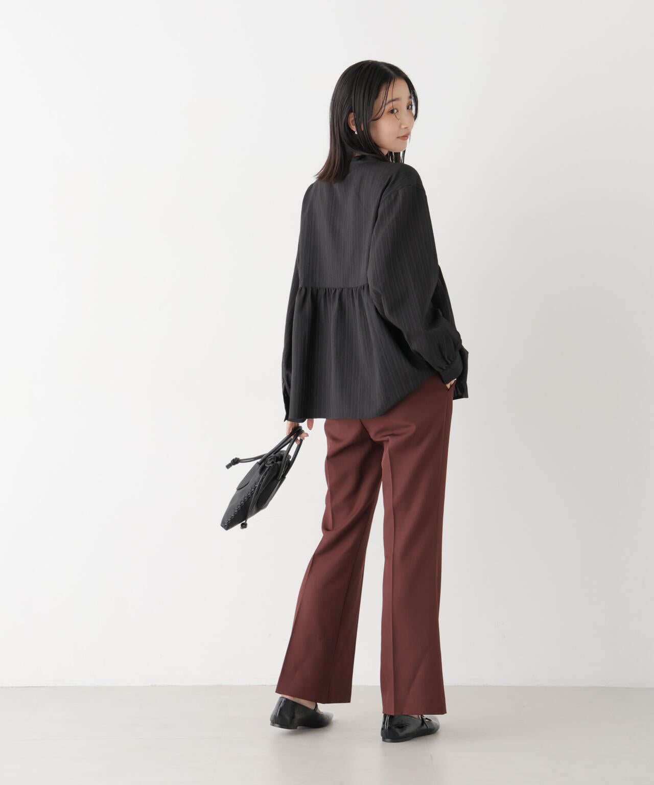 ツイルセンタープレスフレアパンツ(セットアップ可) 6736227312