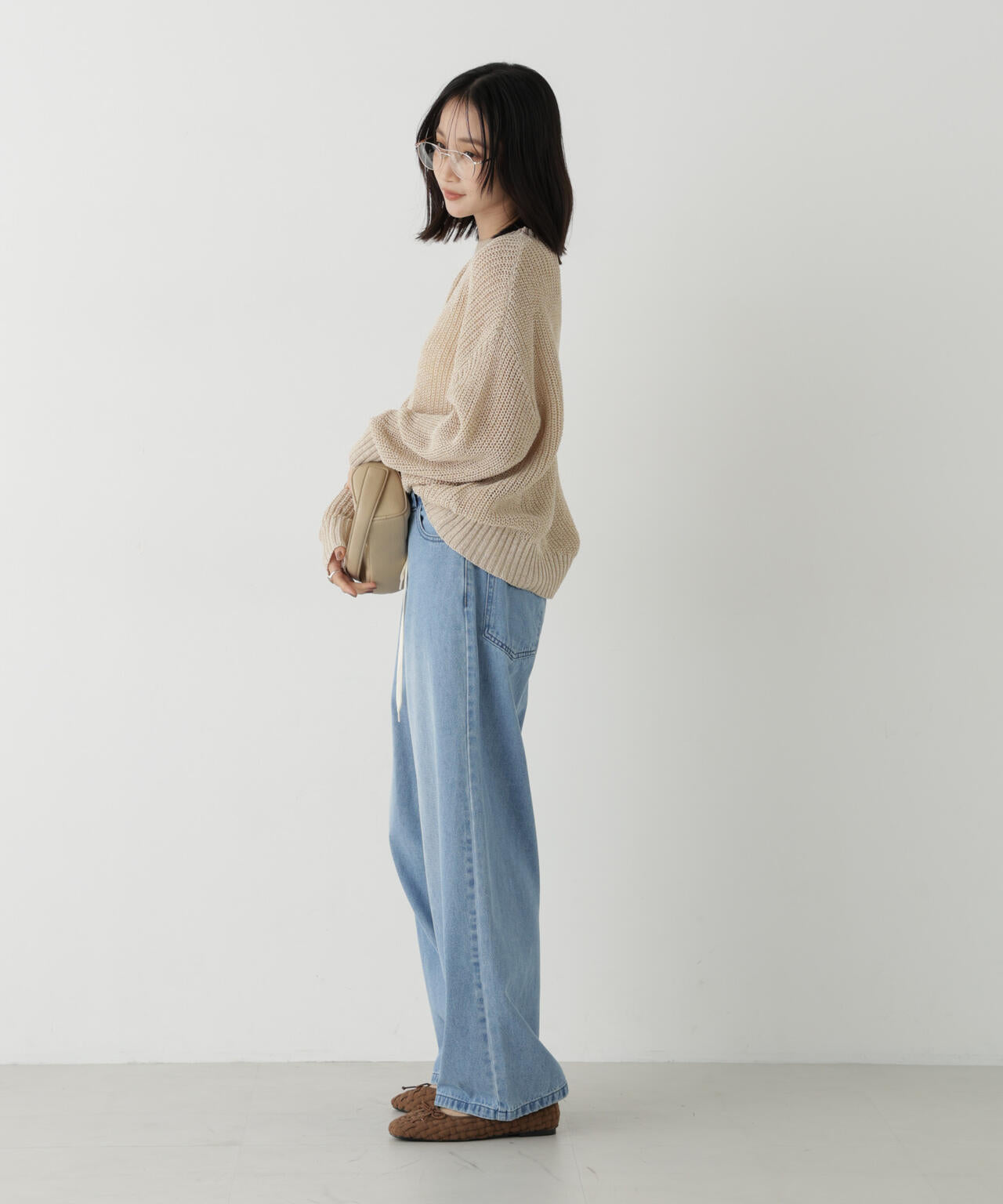 ドロストワイドデニムパンツ 6736227313