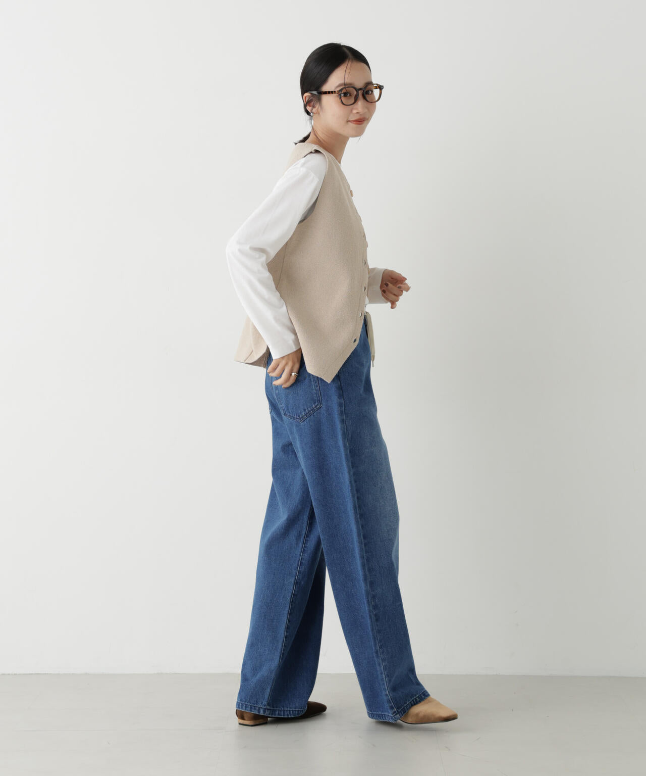 ドロストワイドデニムパンツ 6736227313