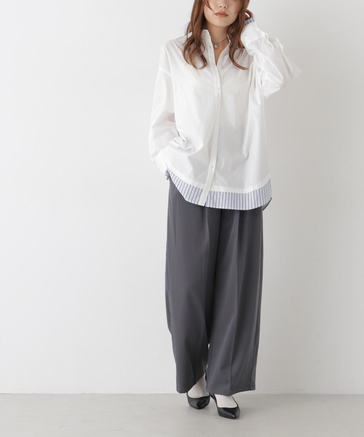 ツータックワイドツイルパンツ(セットアップ可) 6736227316