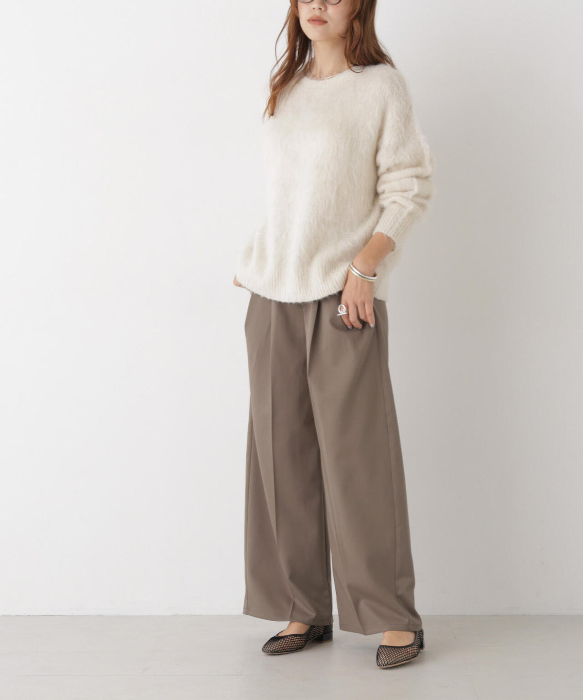 ツータックワイドツイルパンツ(セットアップ可) 6736227316