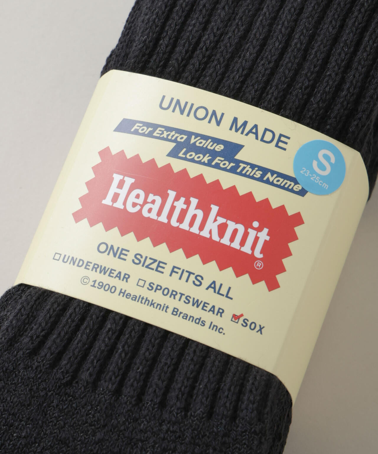 Healthknit/シンカーBLACK無地SOX 3足set 6736251302