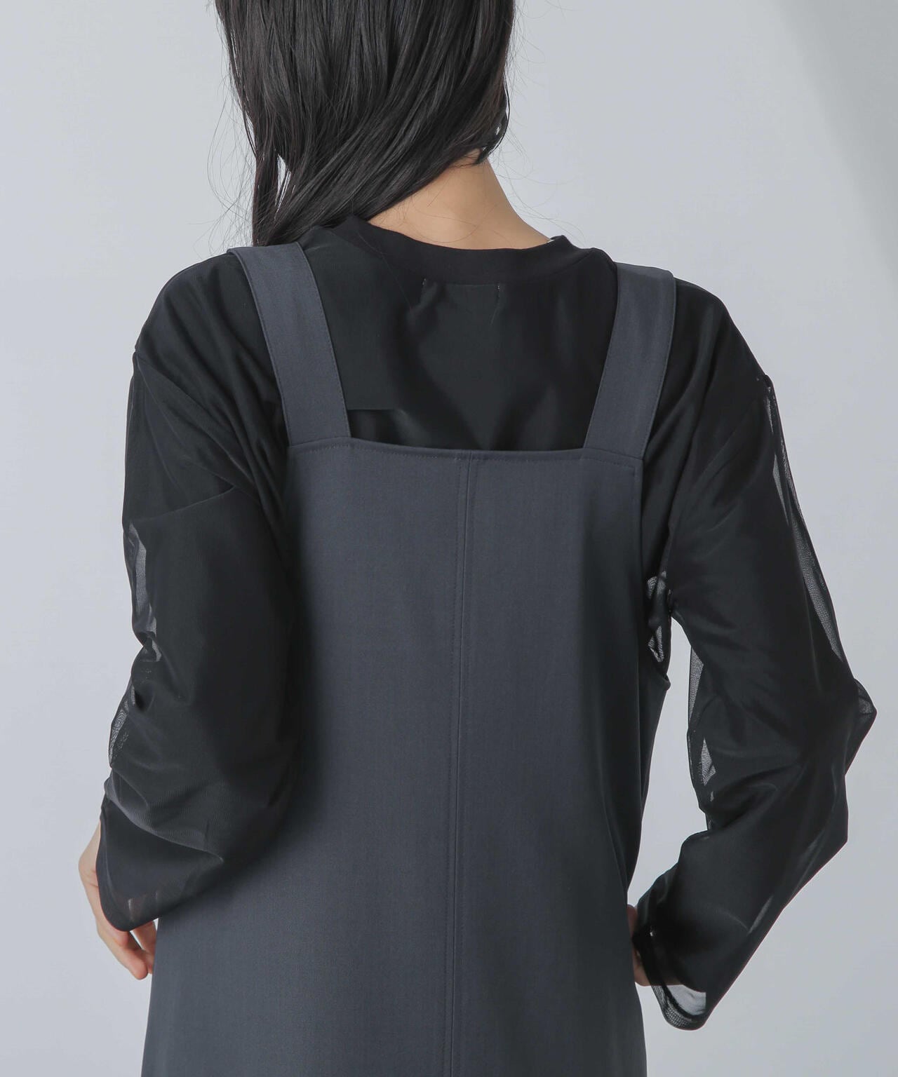 チュールレイヤードロングスリーブTシャツ 6734123307
