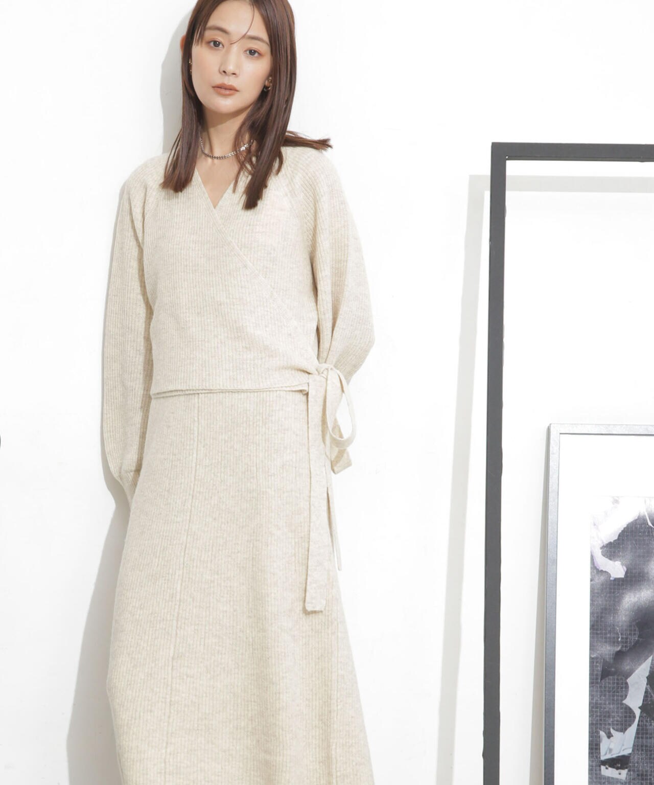 casa fline/カシュクールカーディガンセットドレス 6713219040