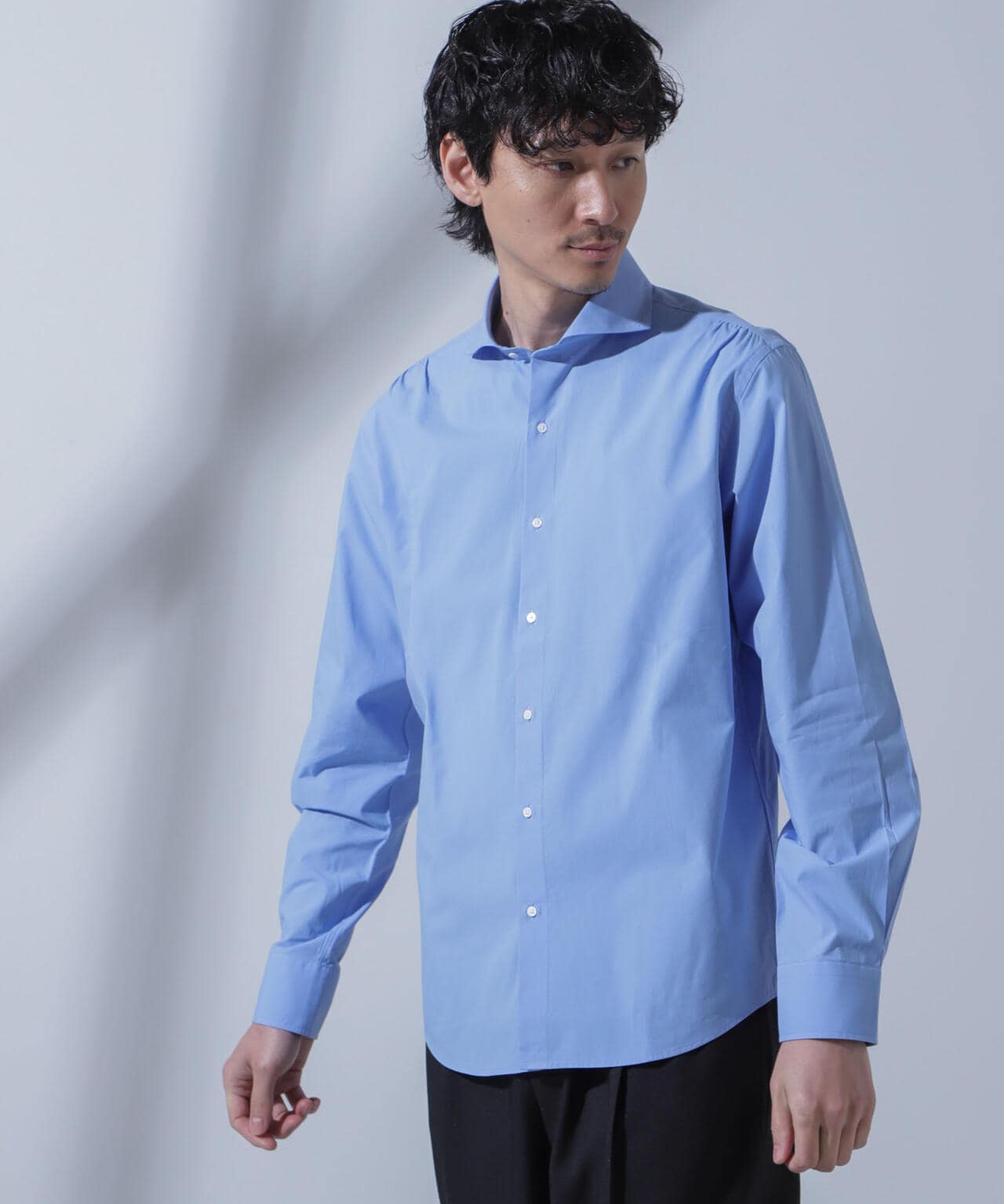 「N SHIRTS」AntiSoaked(R)汗染み防止ホリゾンタルカラーシャツ長袖 6684120227