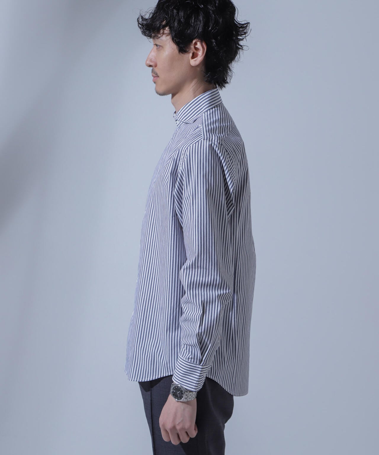 「N SHIRTS」AntiSoaked(R)汗染み防止ホリゾンタルカラーシャツ長袖 6684120227