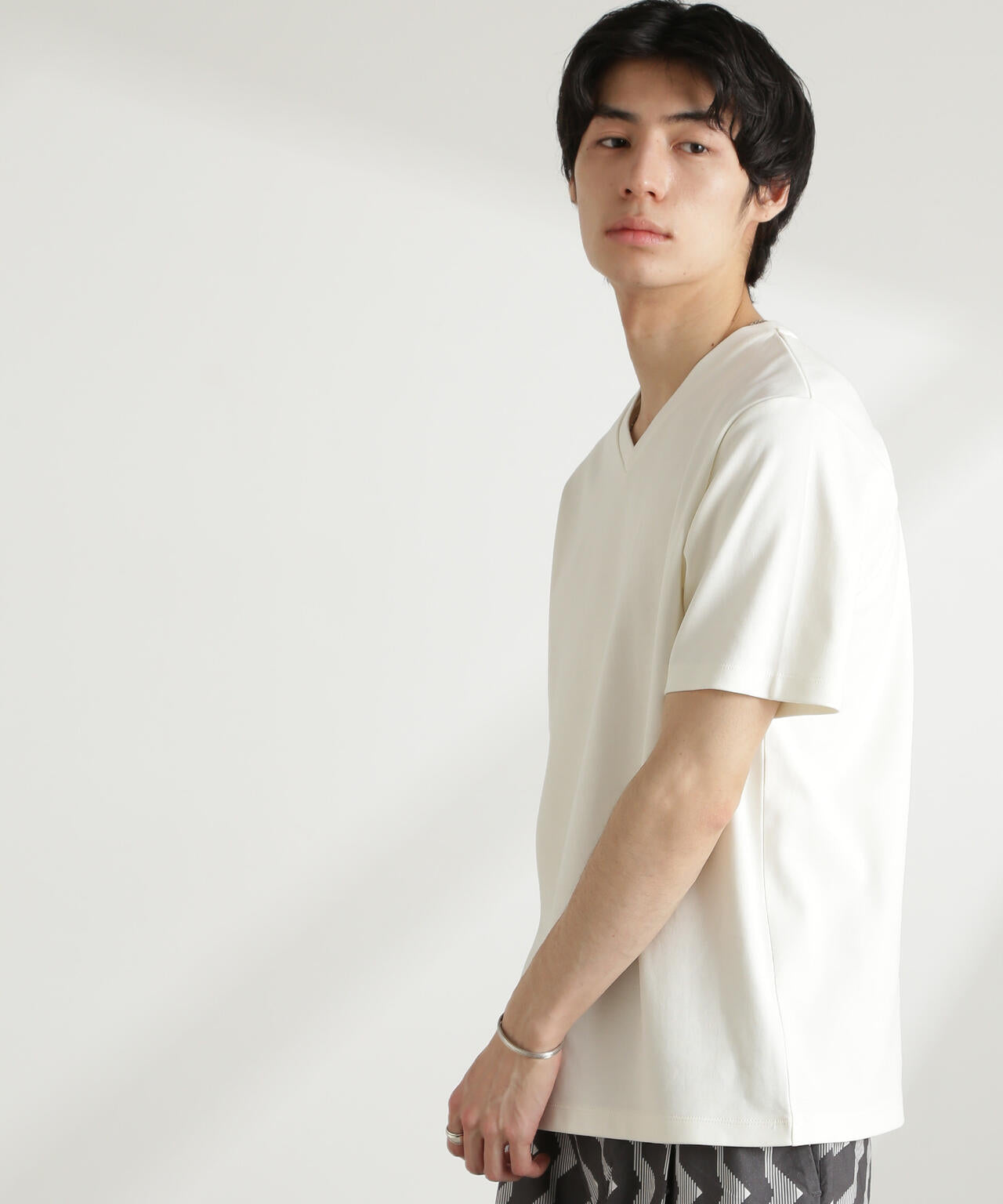 ダブルスムースVネックTシャツ 半袖 6725124214