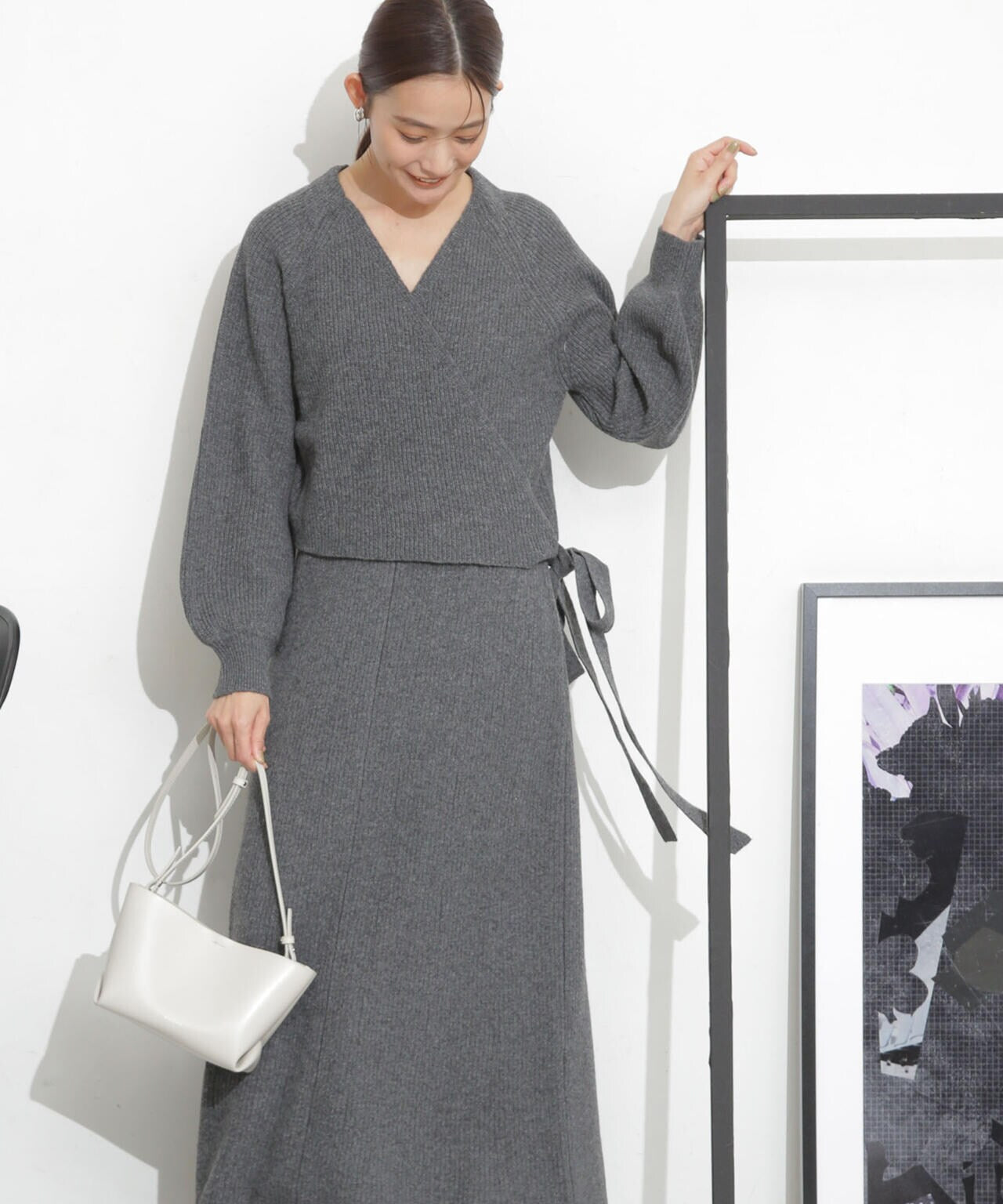 casa fline/カシュクールカーディガンセットドレス 6713219040
