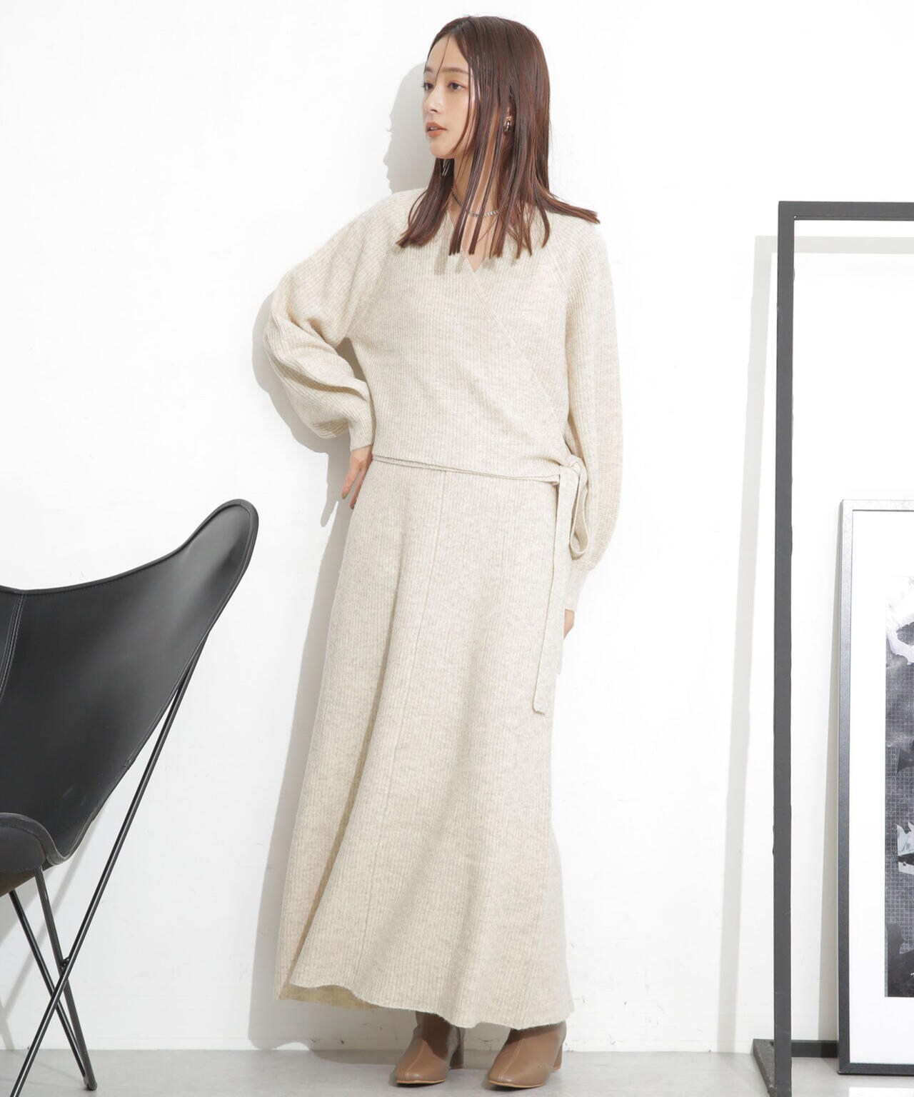 casa fline/カシュクールカーディガンセットドレス 6713219040