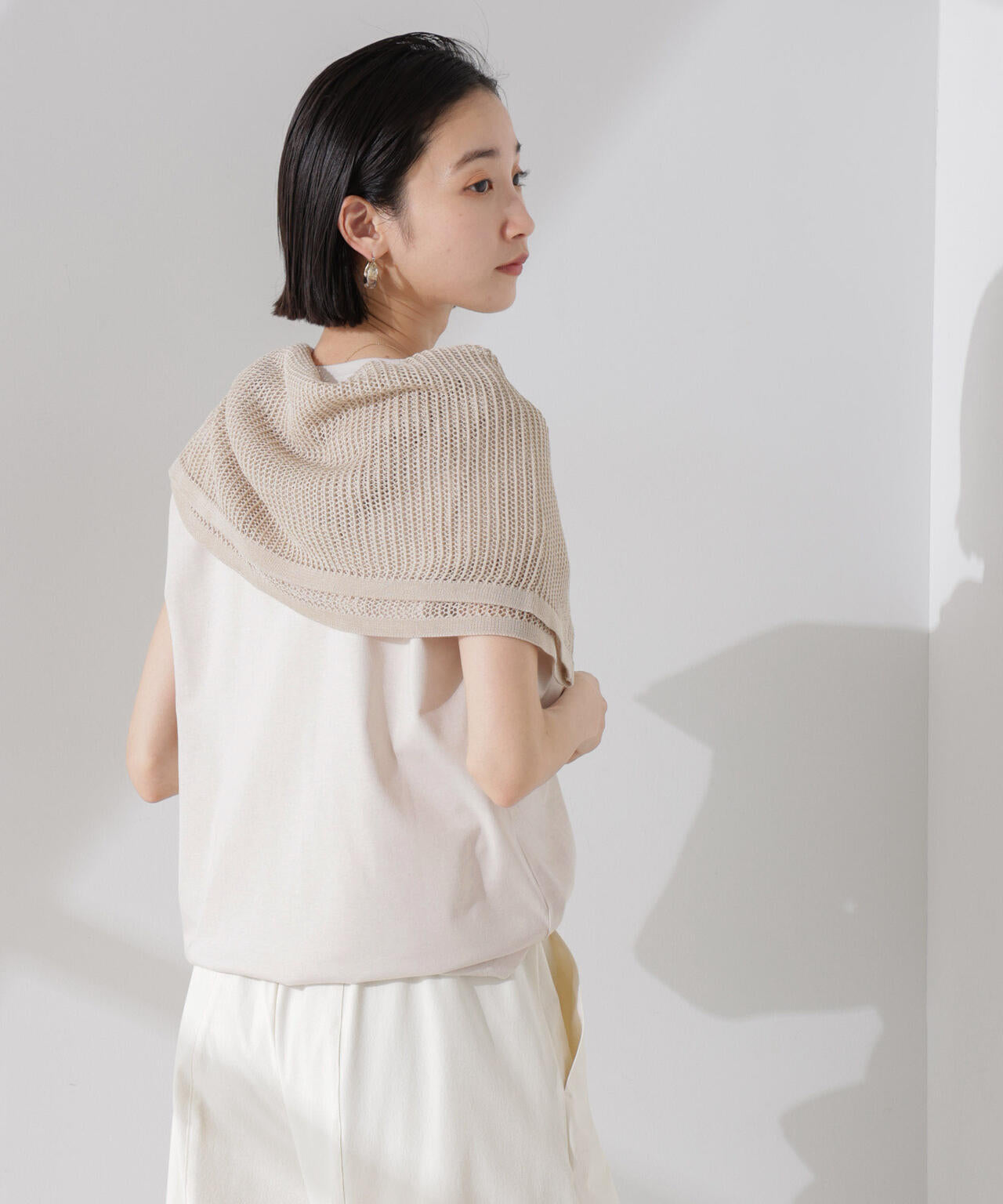 汗染み防止加工接触冷感フレンチスリーブTシャツ 6735124306