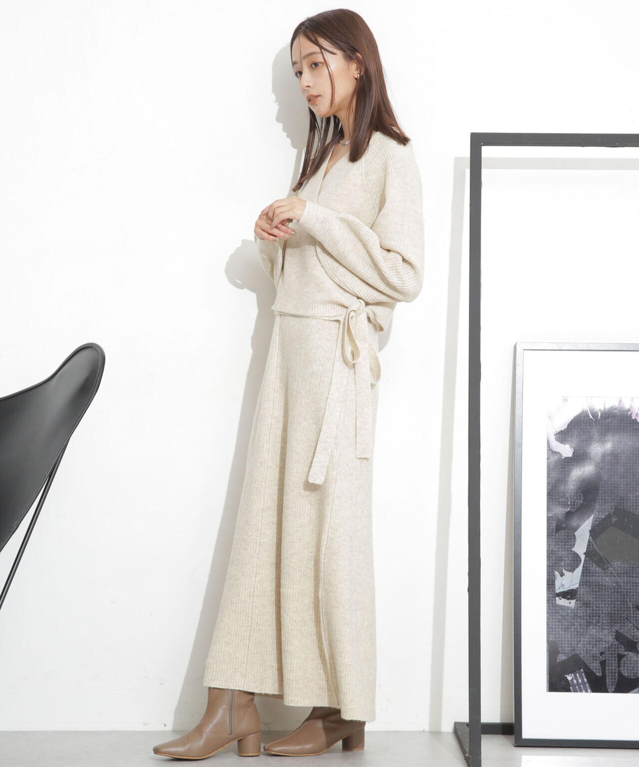 casa fline/カシュクールカーディガンセットドレス 6713219040