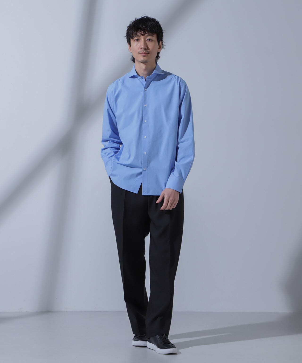 「N SHIRTS」AntiSoaked(R)汗染み防止ホリゾンタルカラーシャツ長袖 6684120227