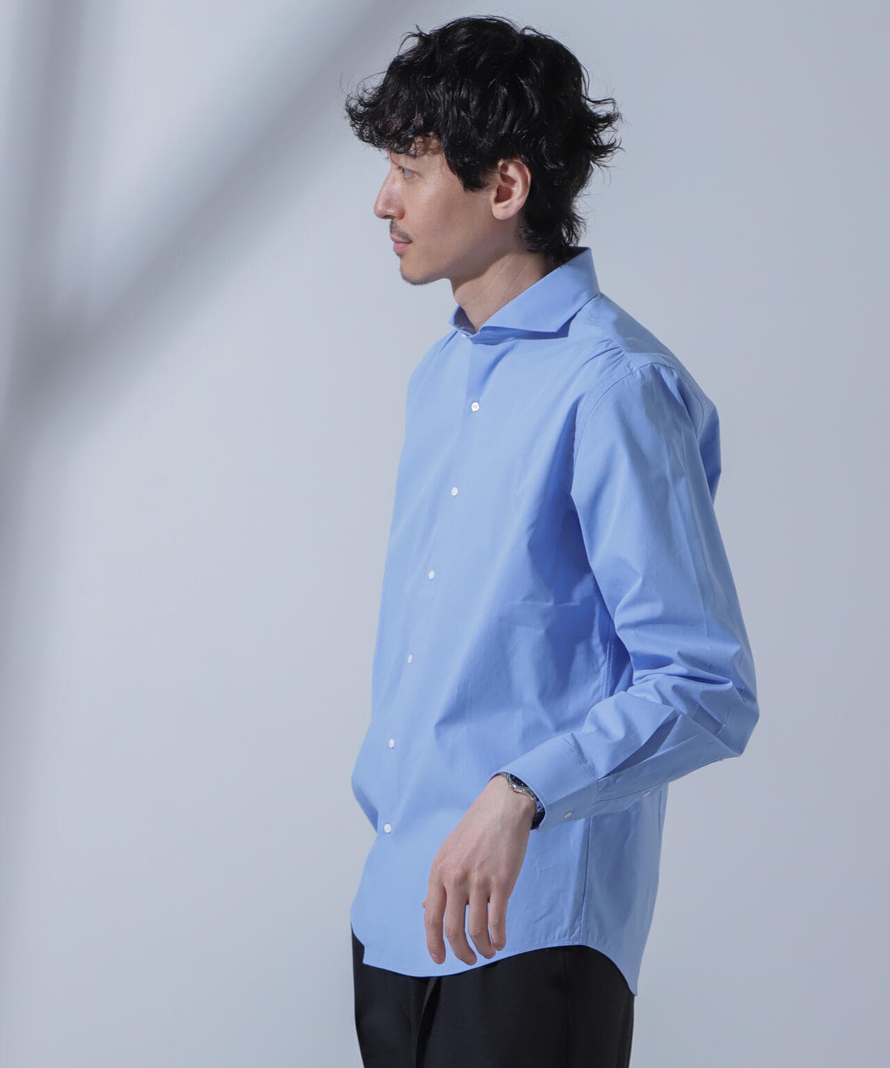 「N SHIRTS」AntiSoaked(R)汗染み防止ホリゾンタルカラーシャツ長袖 6684120227