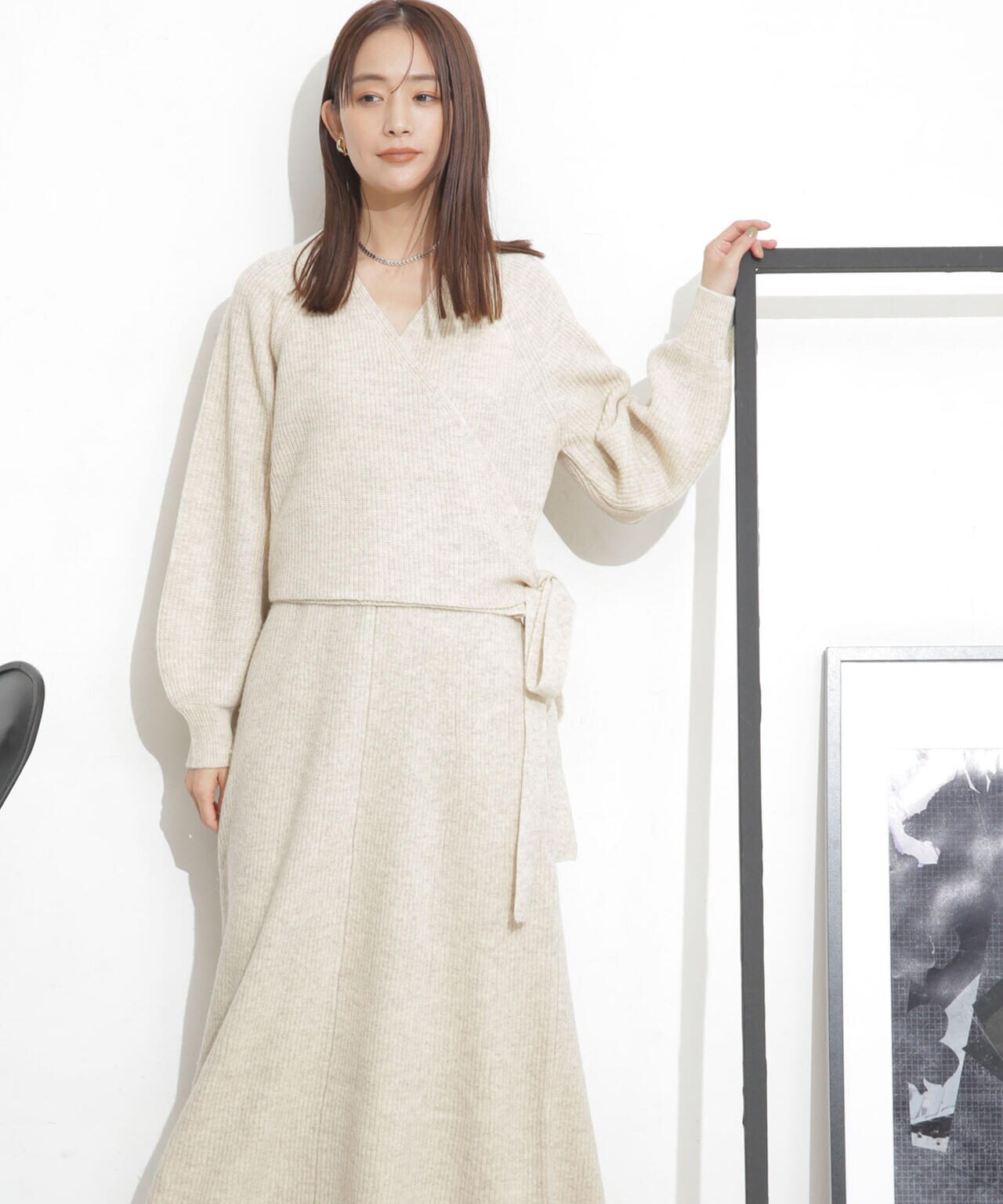 casa fline/カシュクールカーディガンセットドレス 6713219040