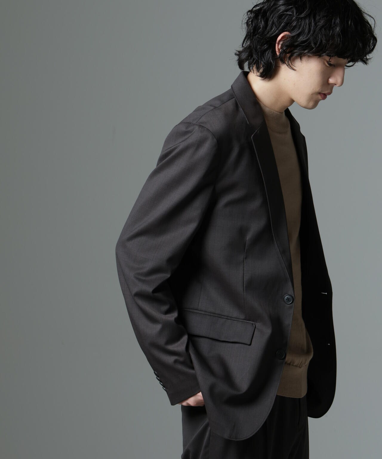 「N JACKET PREMIUM」RENU(R)T/Wシャドーチェックジャケット(セットアップ可) 6684217206