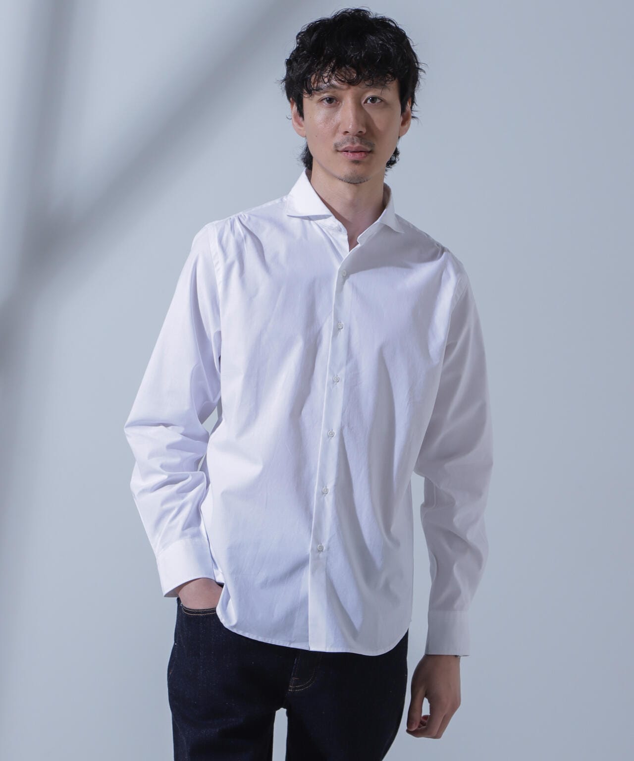 「N SHIRTS」AntiSoaked(R)汗染み防止ホリゾンタルカラーシャツ長袖 6684120227