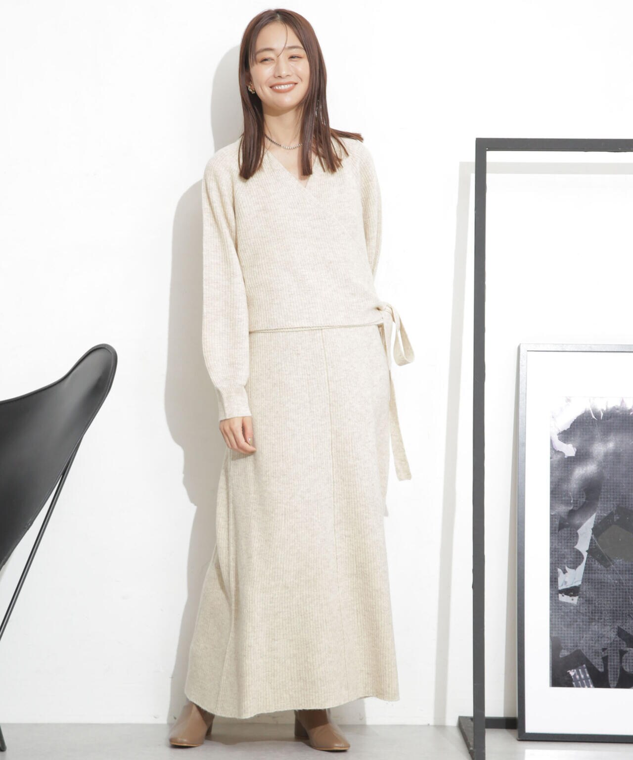 casa fline/カシュクールカーディガンセットドレス 6713219040