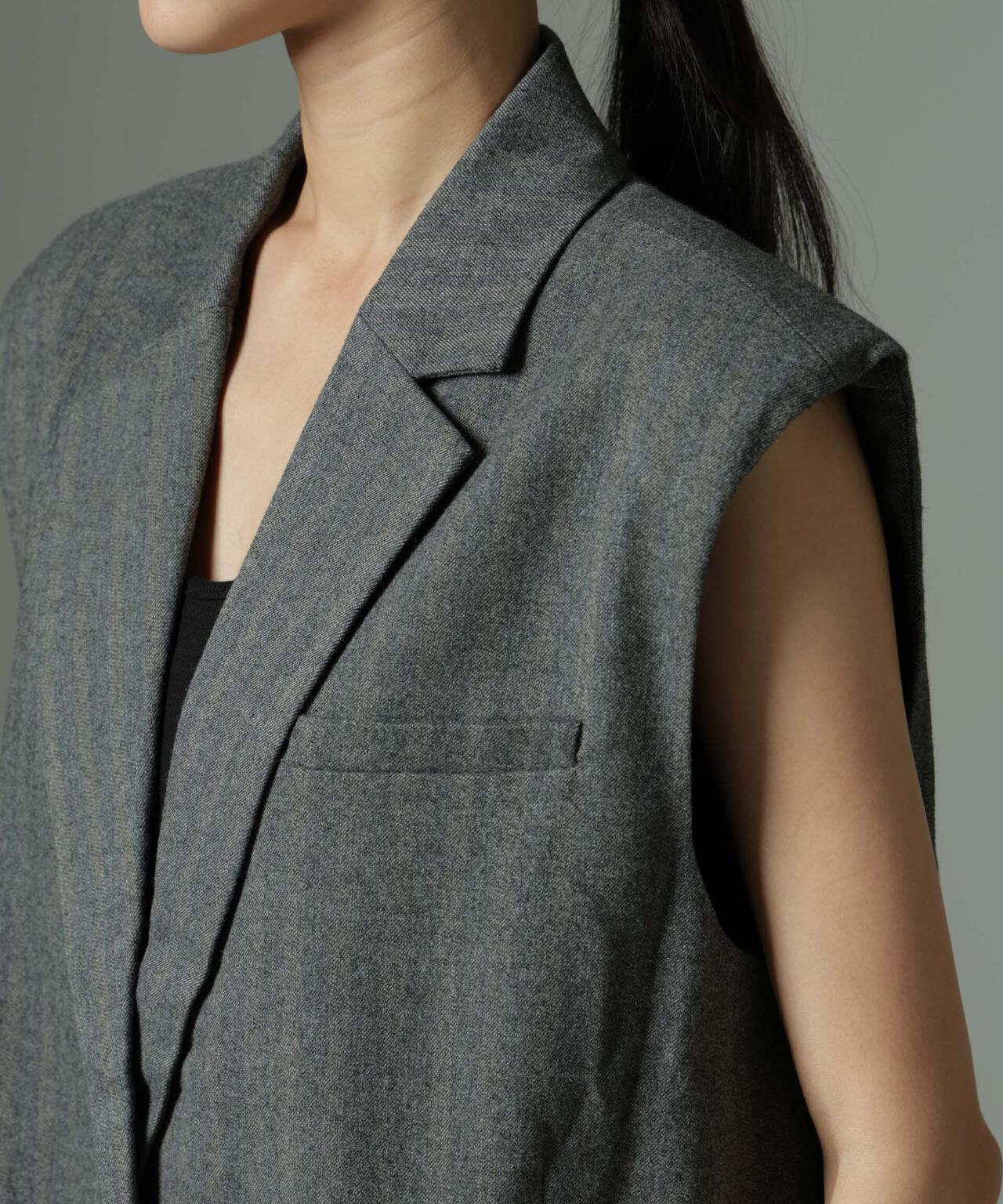 SECOND FEMALE/Hollanda Oversize Waistcoat（セットアップ可） 6714225004