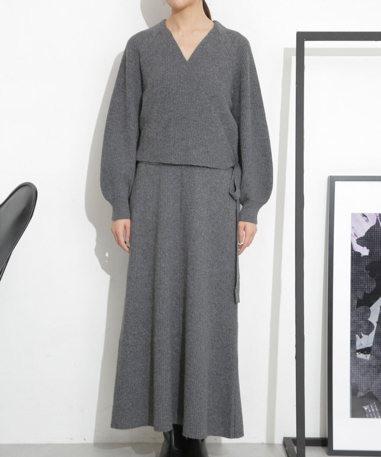 casa fline/カシュクールカーディガンセットドレス 6713219040