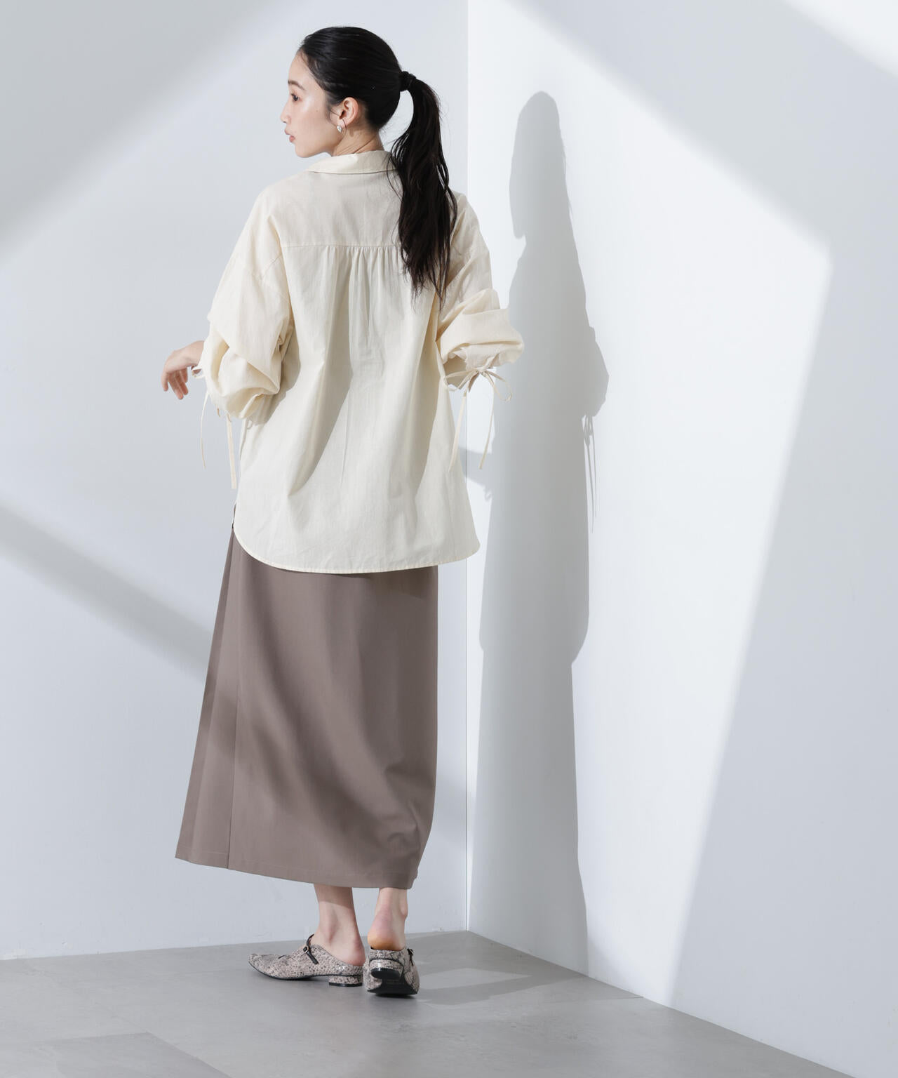 リボンスリーブシャツ 6735120312